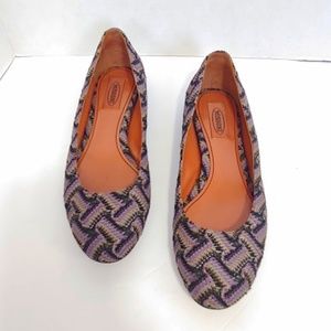 Missoni purple ballet flats